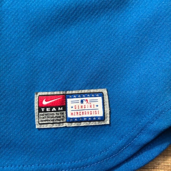 Nike Chicago cubs Kids Royal Blue and Red Baseball Jersey, no tags , feels 4T - Picture 3 of 6